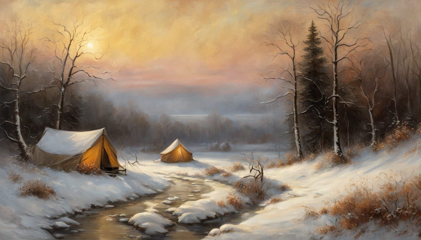 Serene Winter Wonderland Scene in 4K HDR