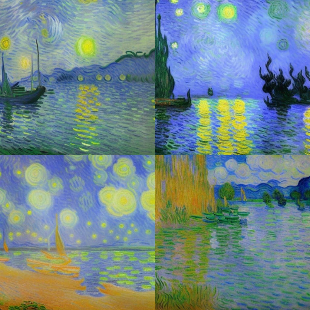 Matte Painting: Monet Inspiration with Van Gogh Strokes