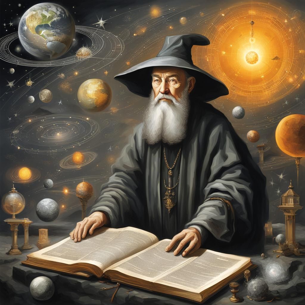 Nostradamus and Prophecies in Amber Tones
