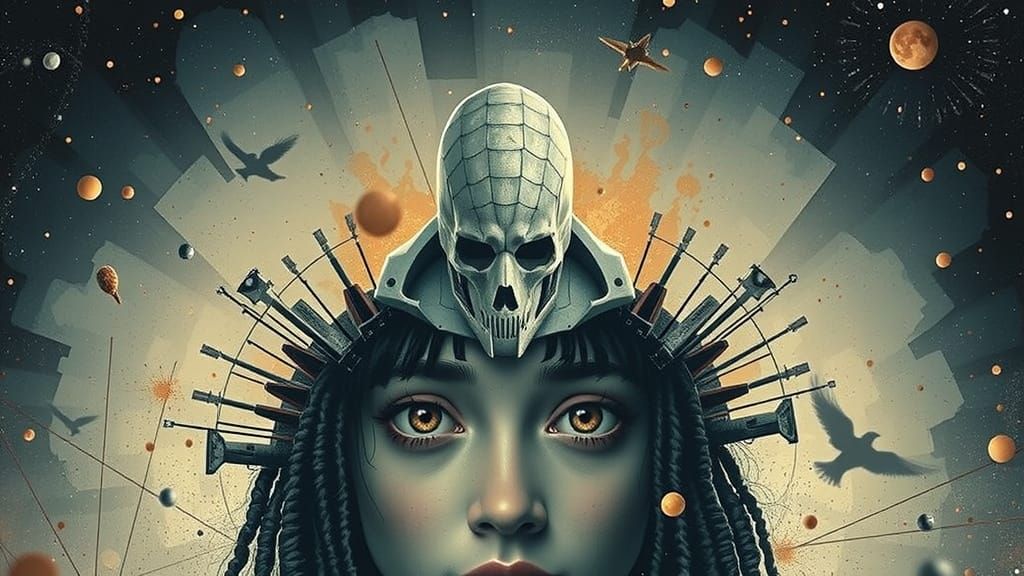 Mind-Bending Surreal Portrait in Vibrant Abstract Style