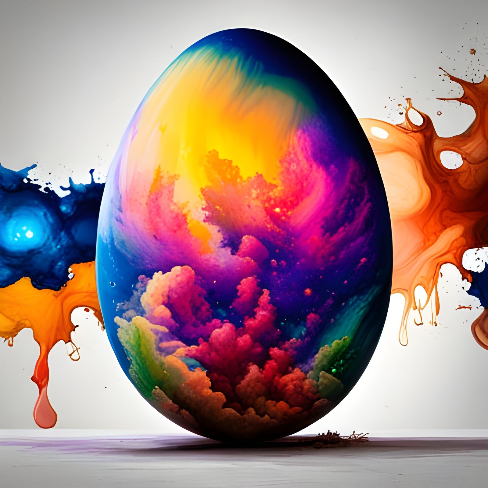 Galaxy in Easter Egg: Graffiti Splash Art