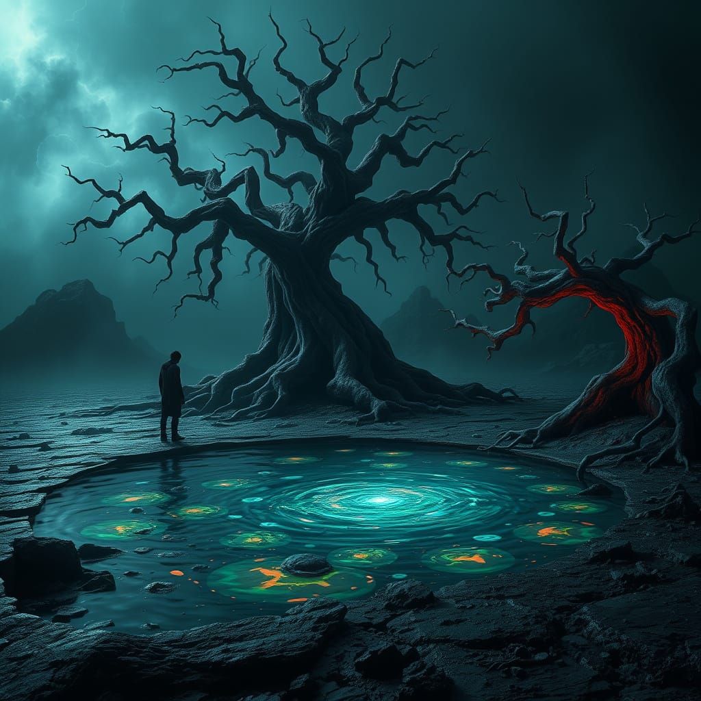 Ethereal Beauty in Desolate Realms