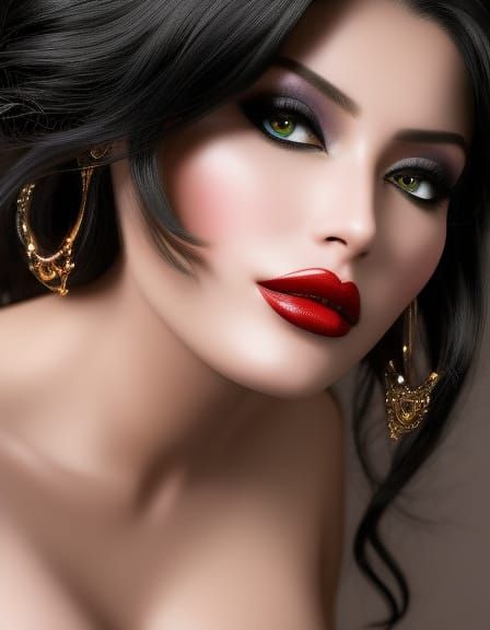 Hyperrealistic Voluptuous Succubi in Epic Composition