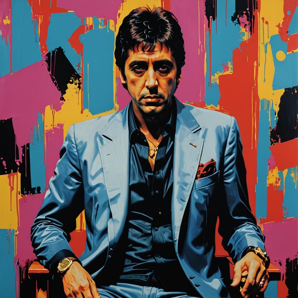 Pop Art Portrait of Tony Montana