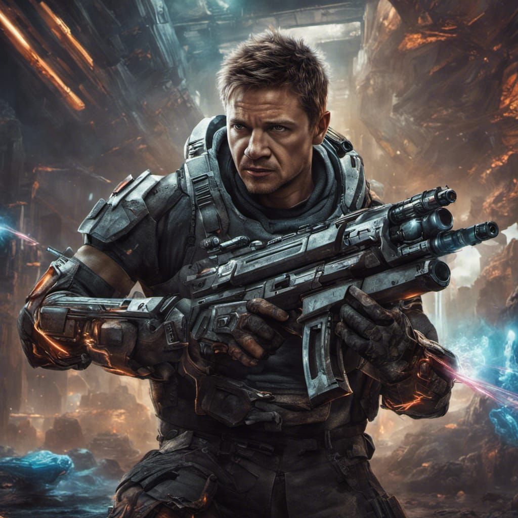 Futuristic Warrior in Battle Armor Concept Art