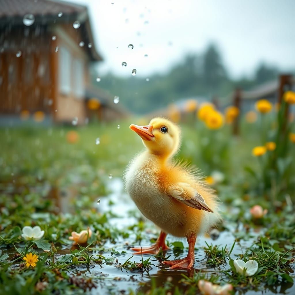 Dancing in the rain and puddles