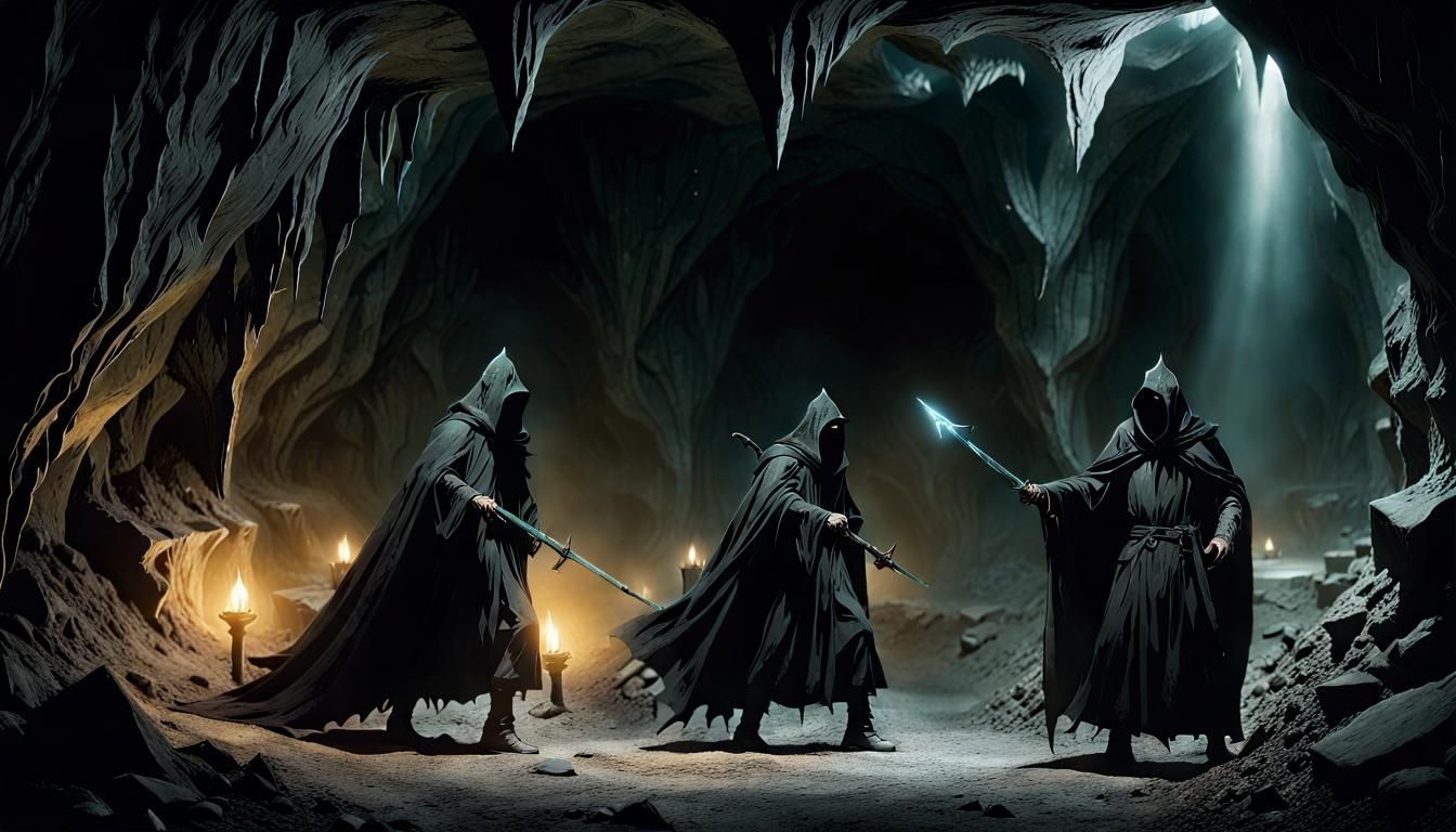 Nazgul in Dark Underground Cavern