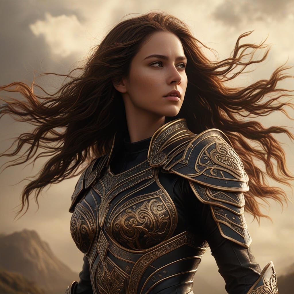 Rebecca as Goddess of the Elements in Hyper-Realistic Digita...