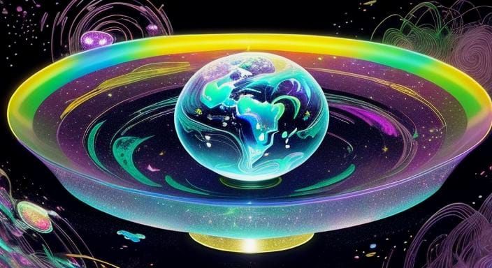 Bioluminescent Gemstone Tree of Life: Dreamlike Art