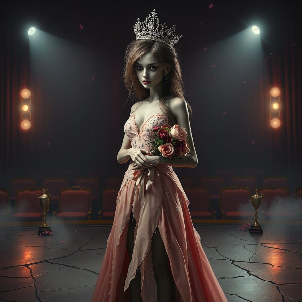 Undead Prom Queen on Cracked Stage