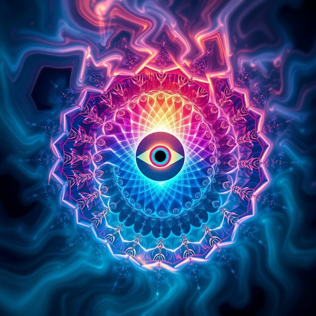 Fractal Omega Point Radiates Light and Creation