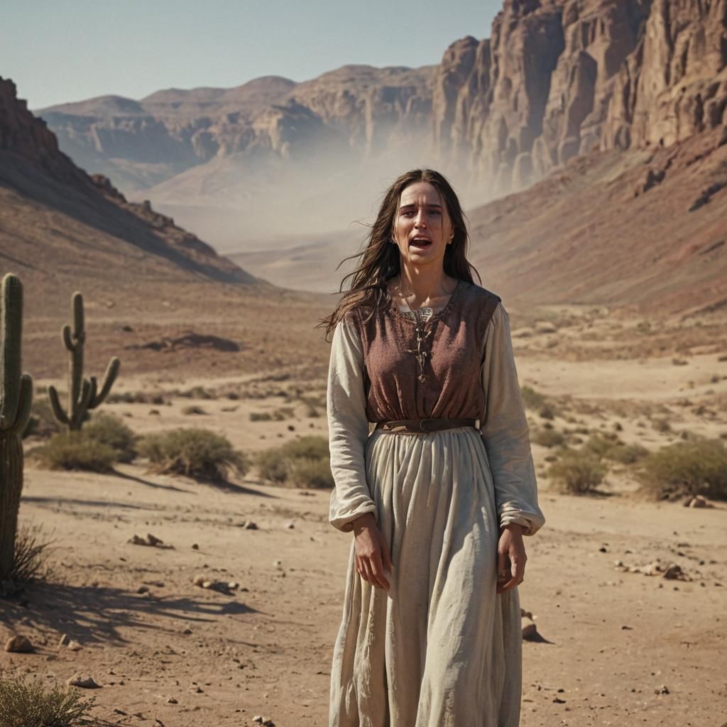 Mary Magdalene's Love in a Desert Landscape
