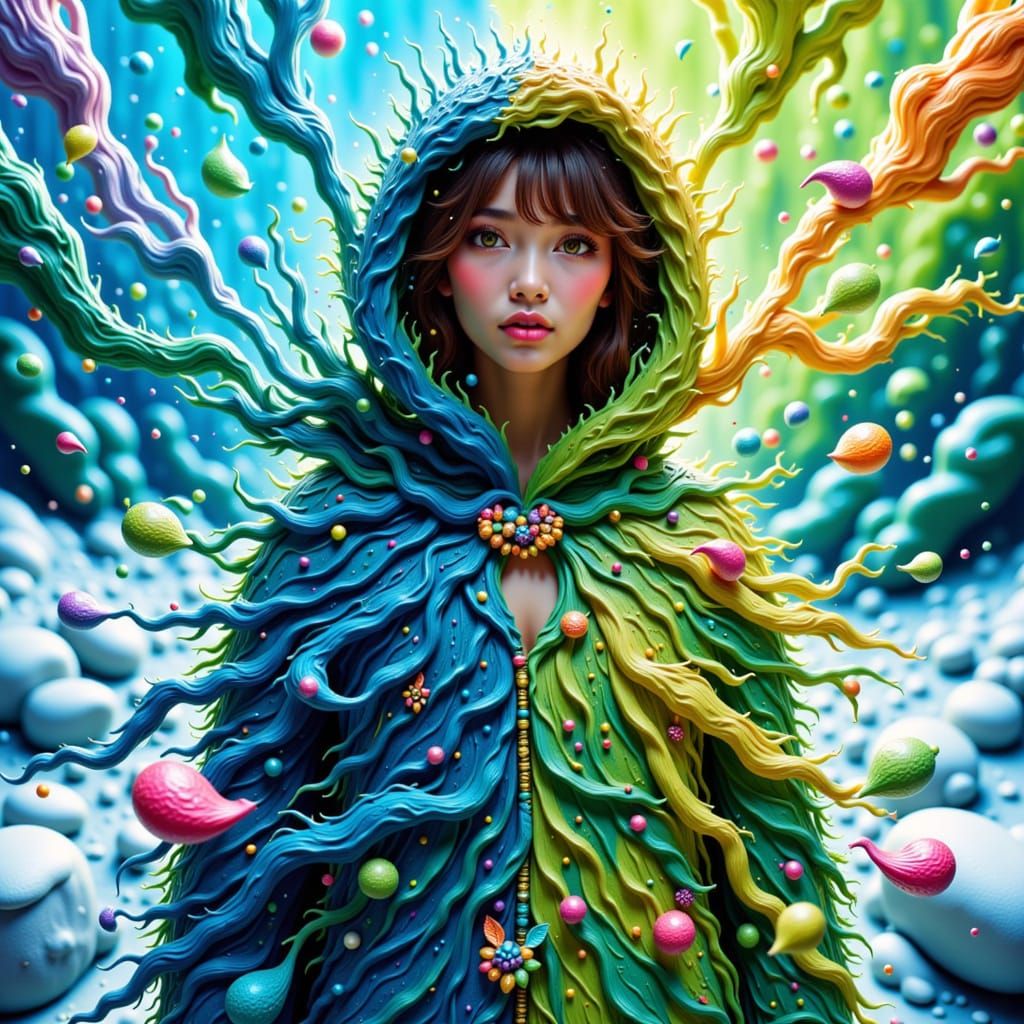 Winter Meets Summer Split Screen with Women