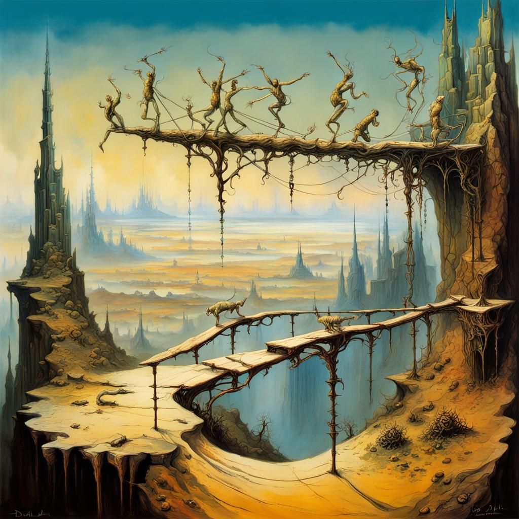 Surreal Gymnastics on Thorny Parallel Bars