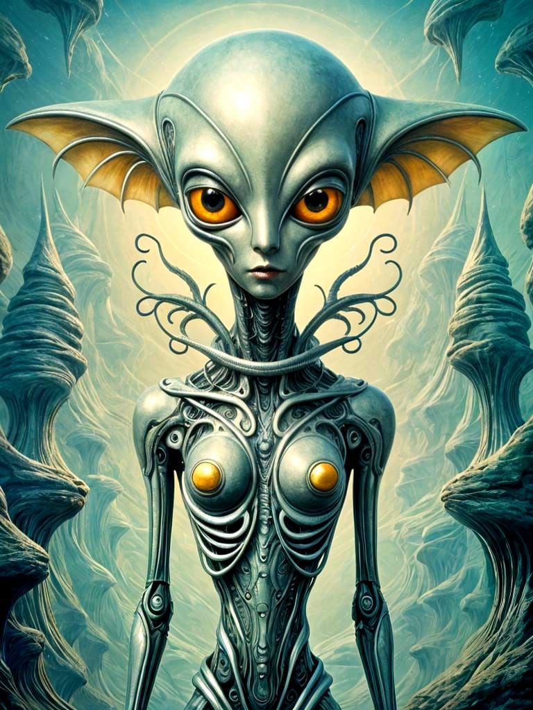 <lora:space oddity:1.0> <lora:Alien Flux:1.0> <lora:-Slender...