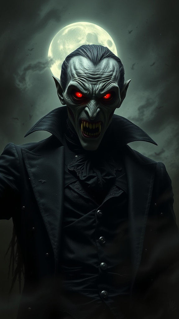 Dracula's Grotesque Transformation: A Gothic Horror Scene