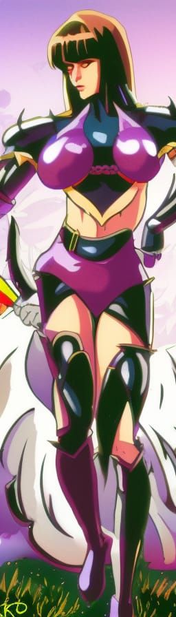 Cynthia Rothrock as Dark Queen in Manga Style