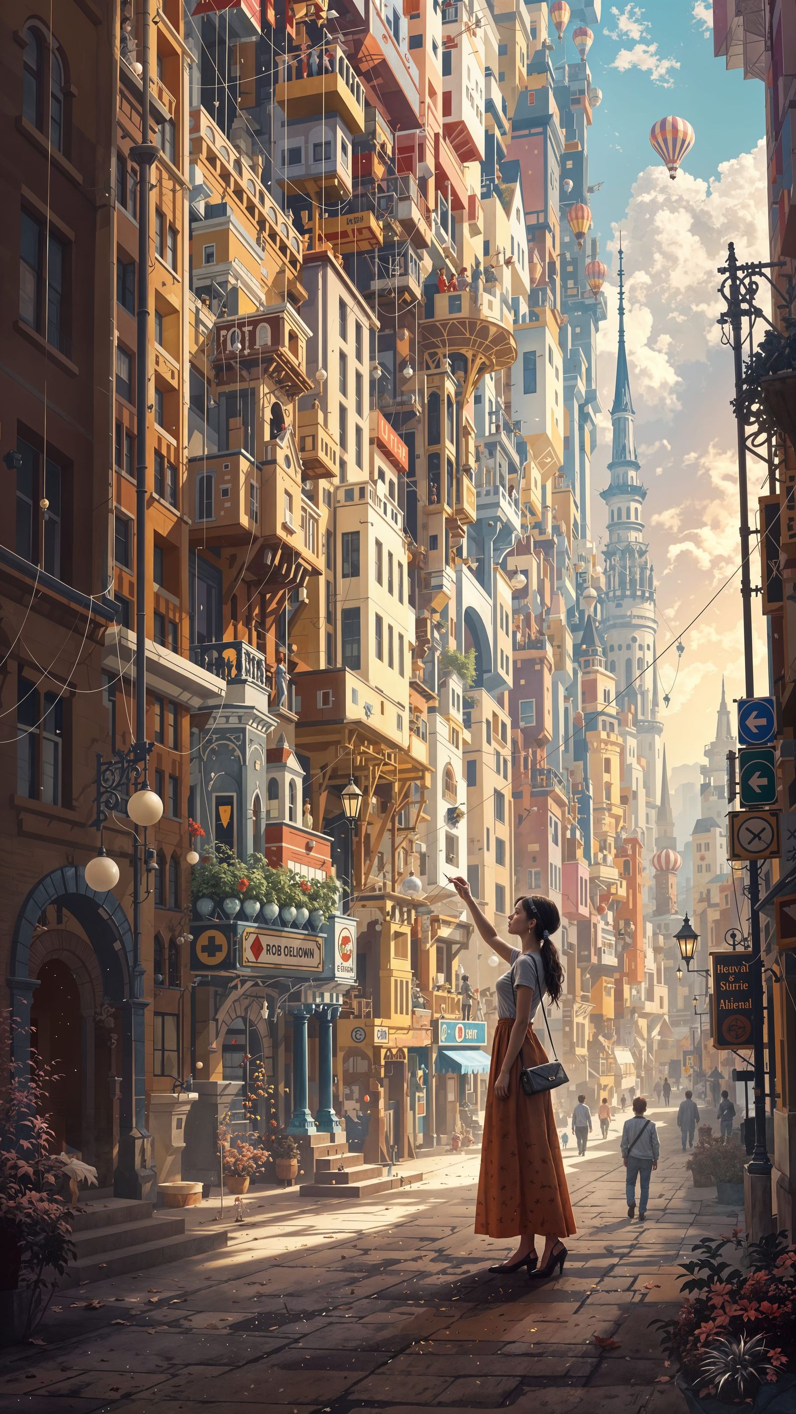 Surreal Cityscape Born from Thread and Needle