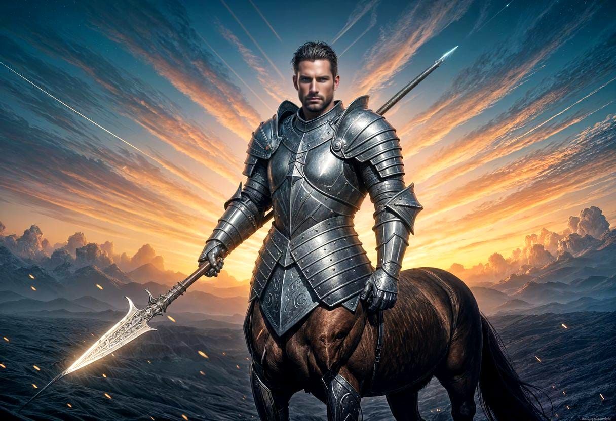 Knight Centaur Portrait on Battlefield