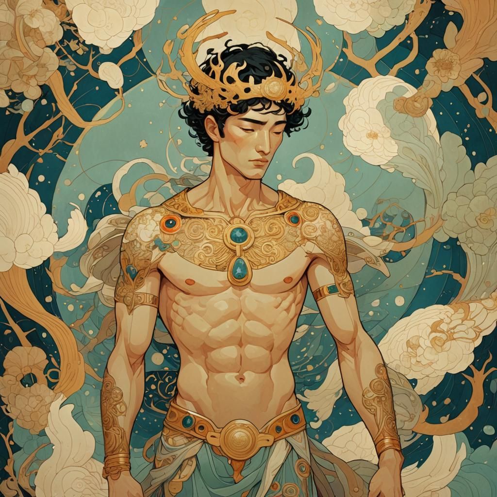 Sensual God Hermes Illustration