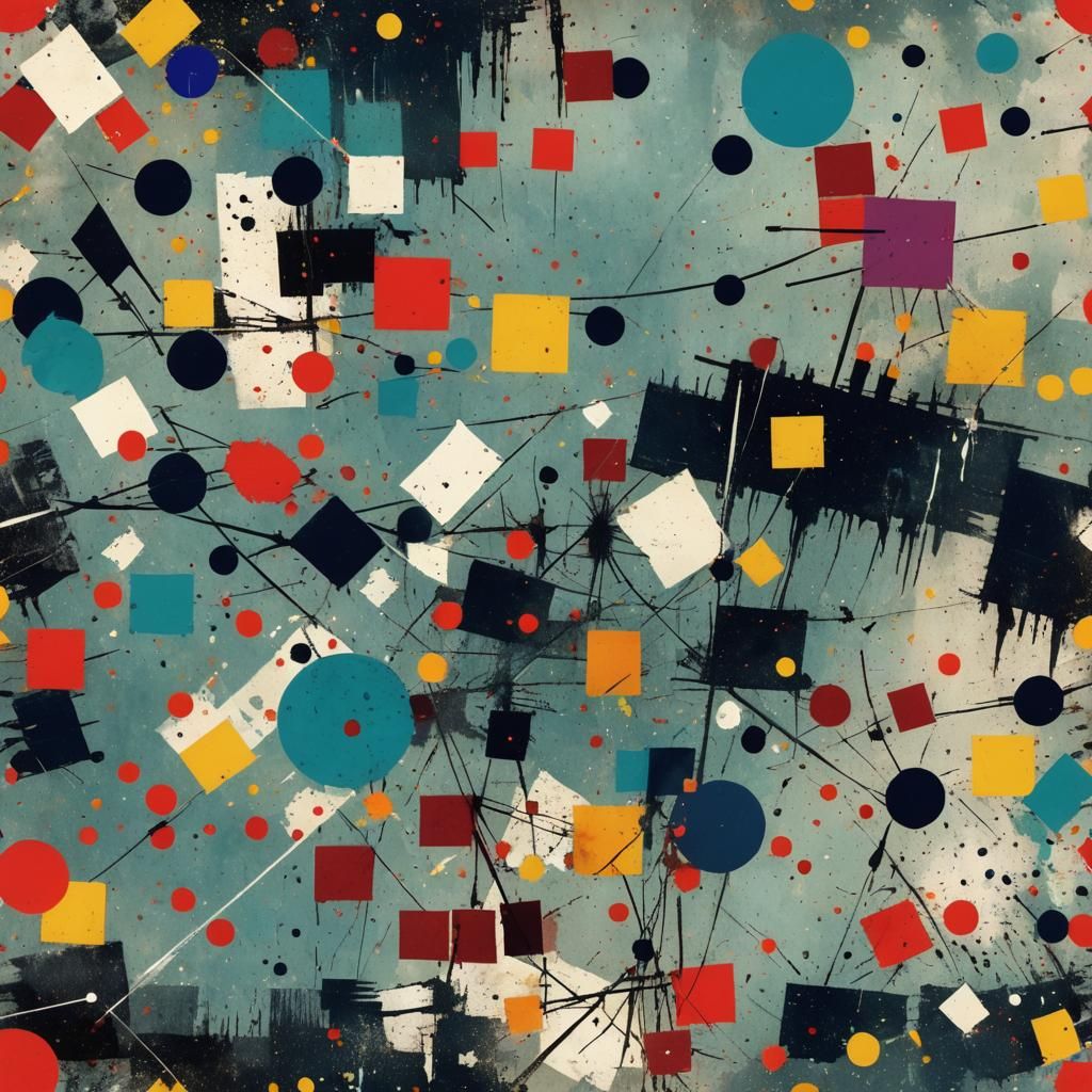 Bauhaus Geometric Art with Vintage Objects