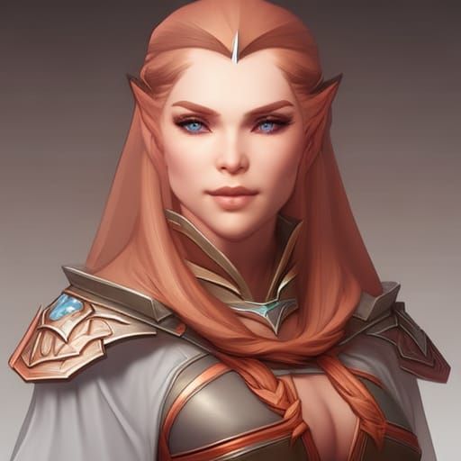 Detailed Portrait of a Female Dwarf Cleric