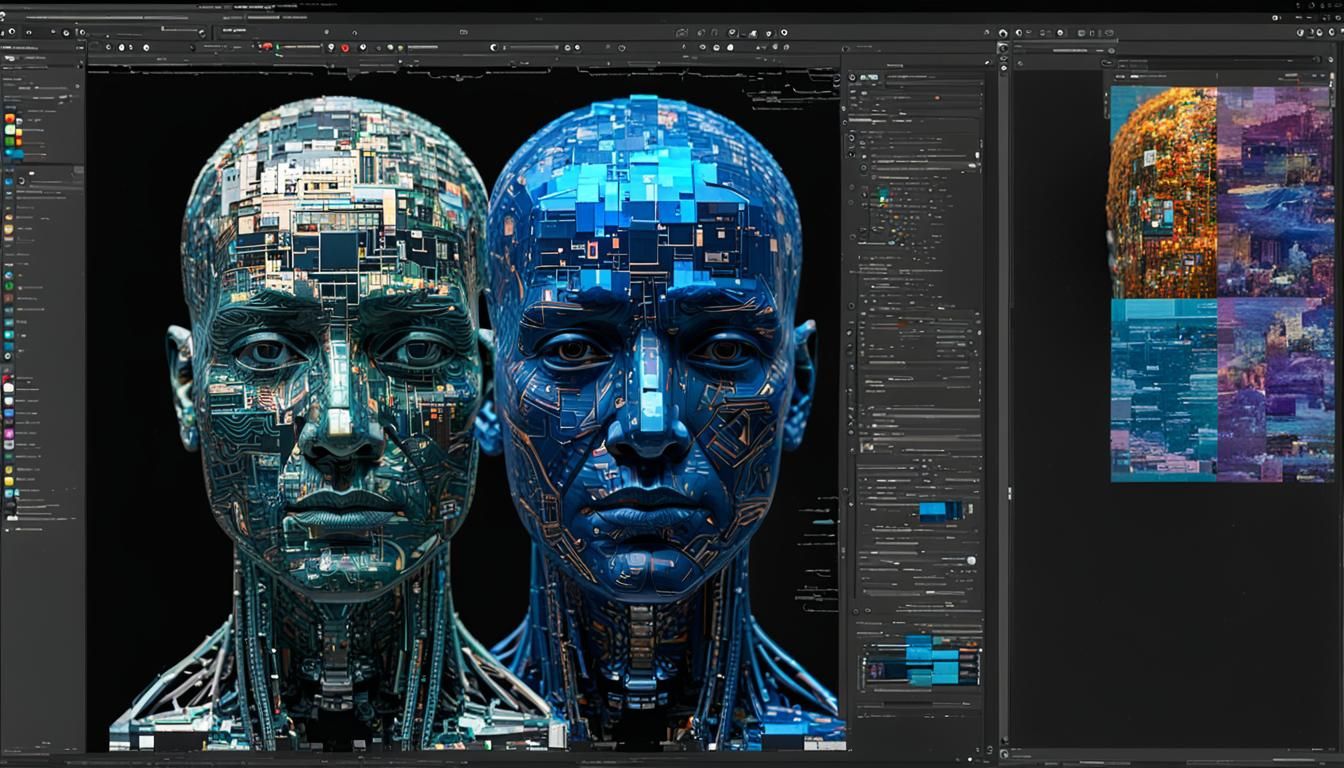 Hyperrealistic AI Integration Concept Art