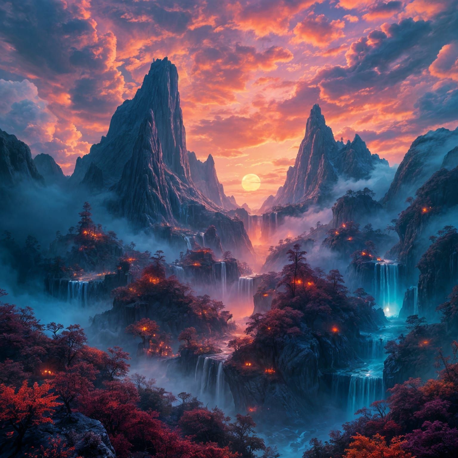 Fantastical Matte Painting with Intricate Detail