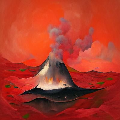Volcanic Eruption as Impasto Painting