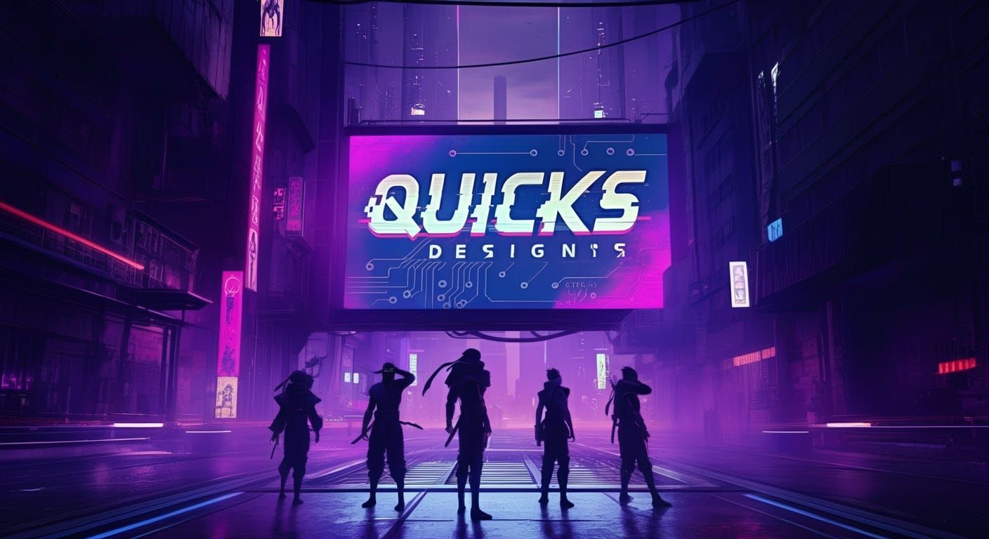 Cyberpunk Ninjas in Dystopian Cityscape at Dusk