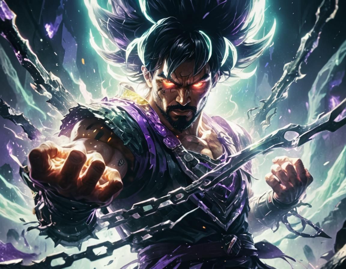 Toxic Waste God Fighting with Void Daggers