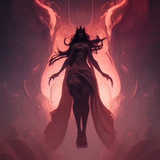 Epic Hades Concept Art in Dark Fantasy Style
