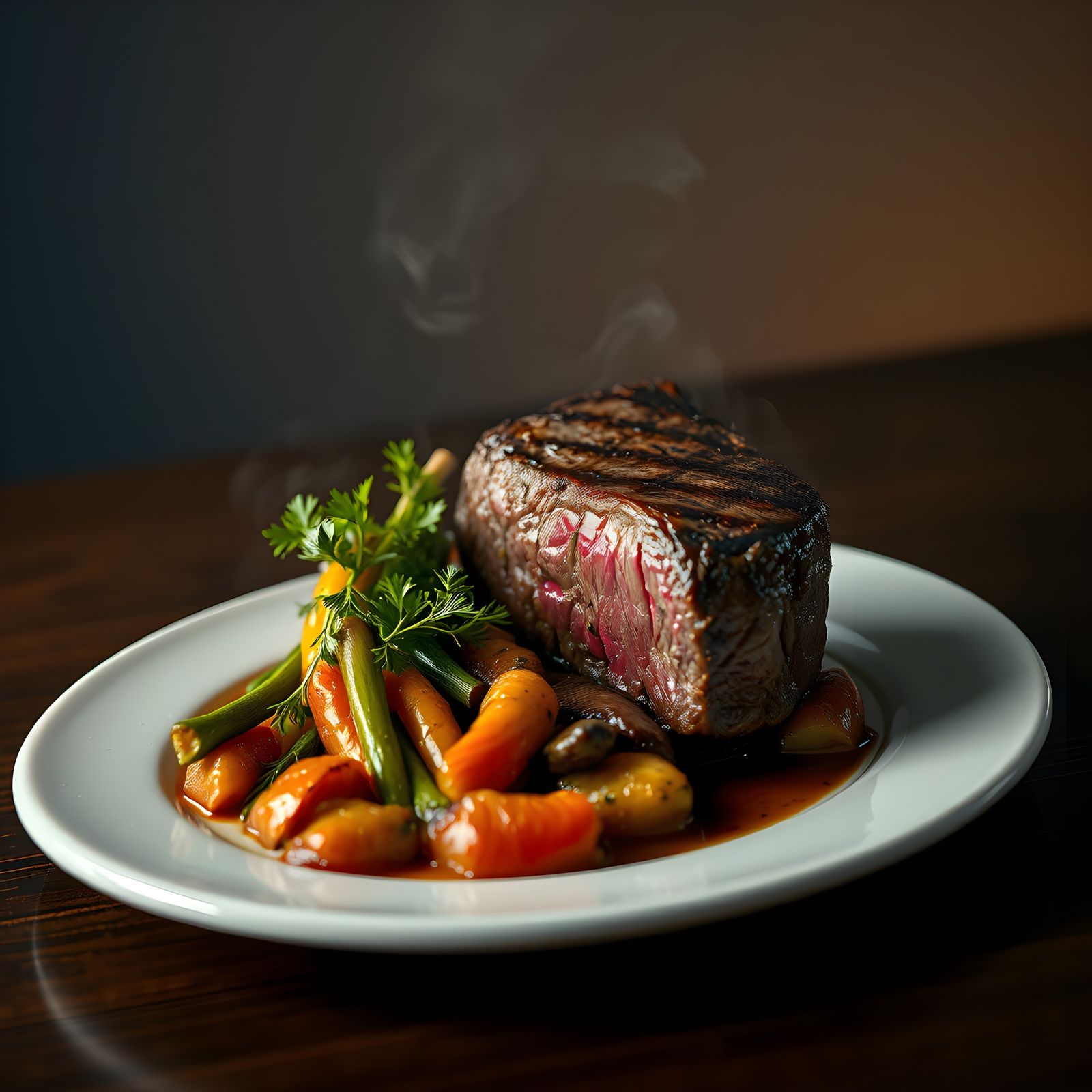 Hyper Realistic Steak and Vegetables in 64K Resolution