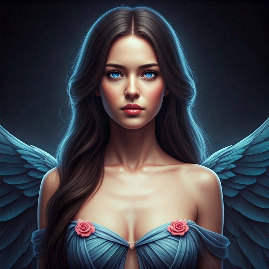 Ethereal Muse with Enchanted Wings