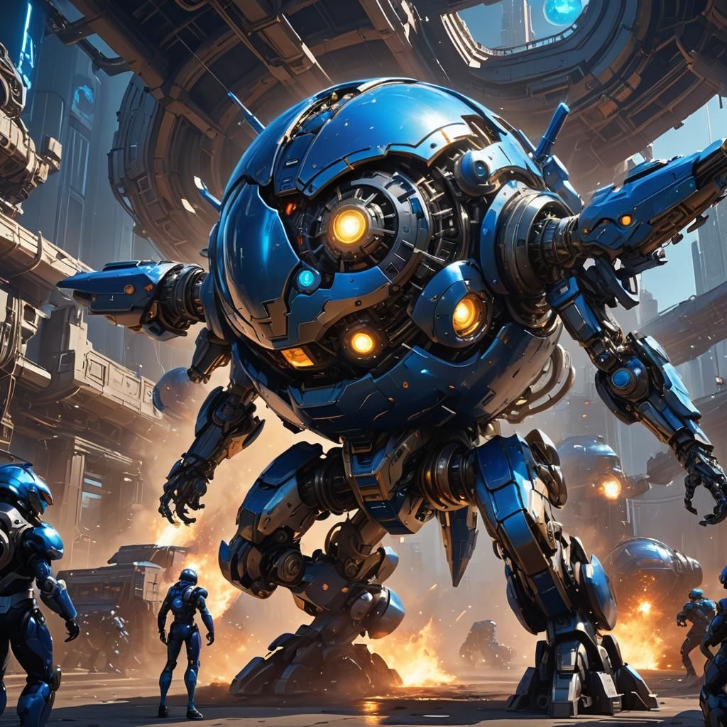 Sci-Fi Alien Machine with Plasma Cannon in 3D Anime Style