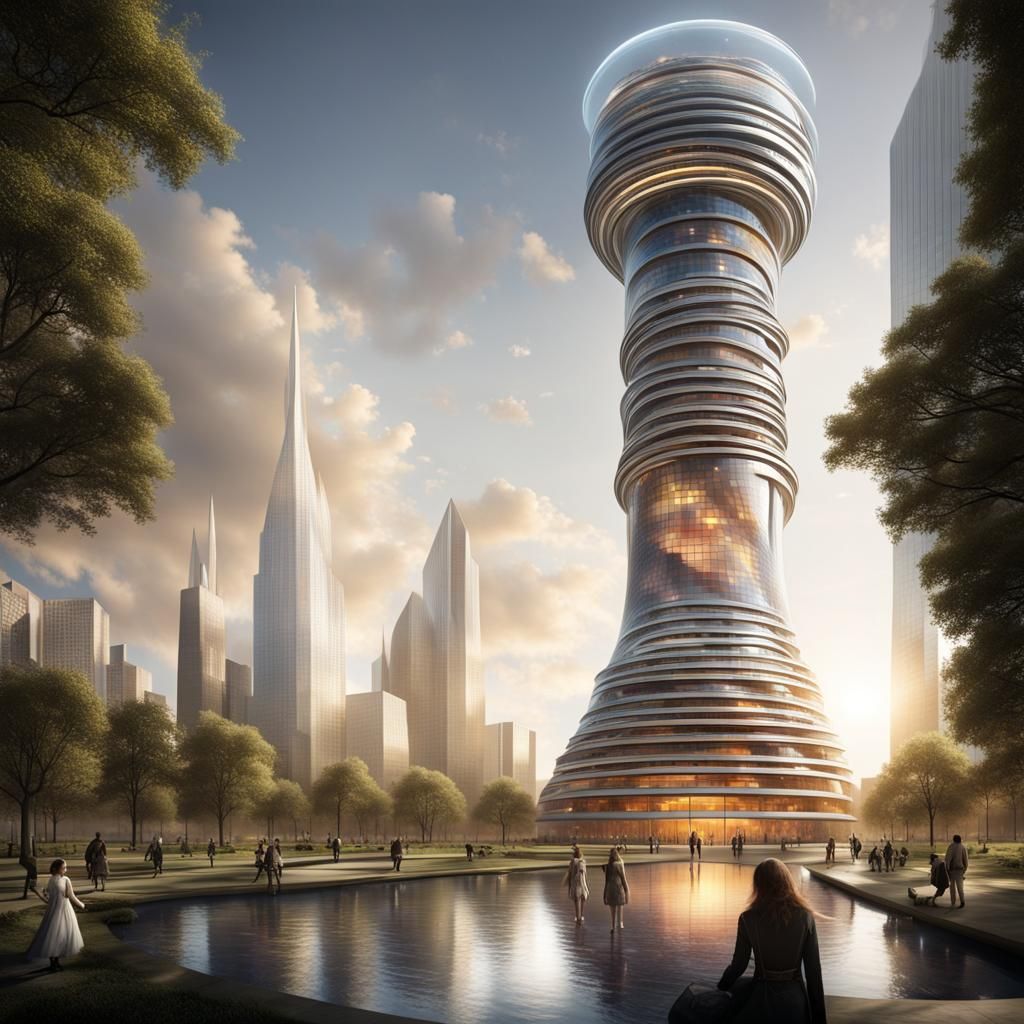 Futuristic Tower of Knowledge and Wisdom in Unreal Engine