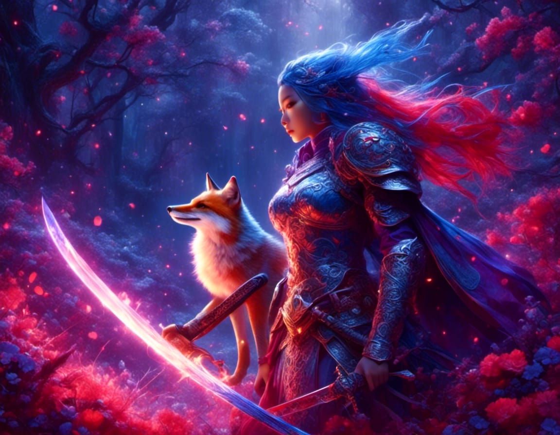 THE ENCHANTED FOX USES THE MAGIC SWORD TO REMOVE HIS CURSE