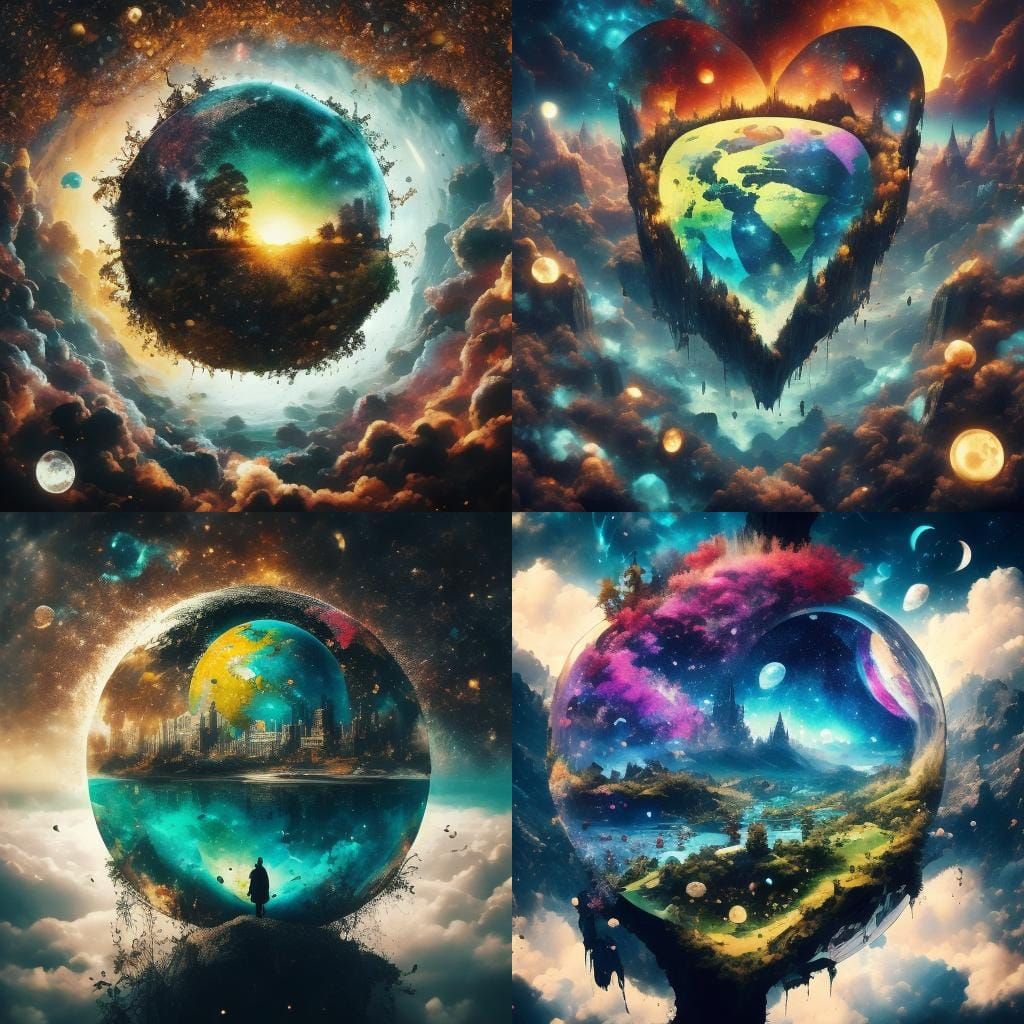 Utopian World Surrounded by Chaos: Cinematic Still