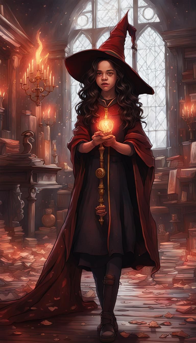 Jenna Ortega as the red witch of Gryffindor