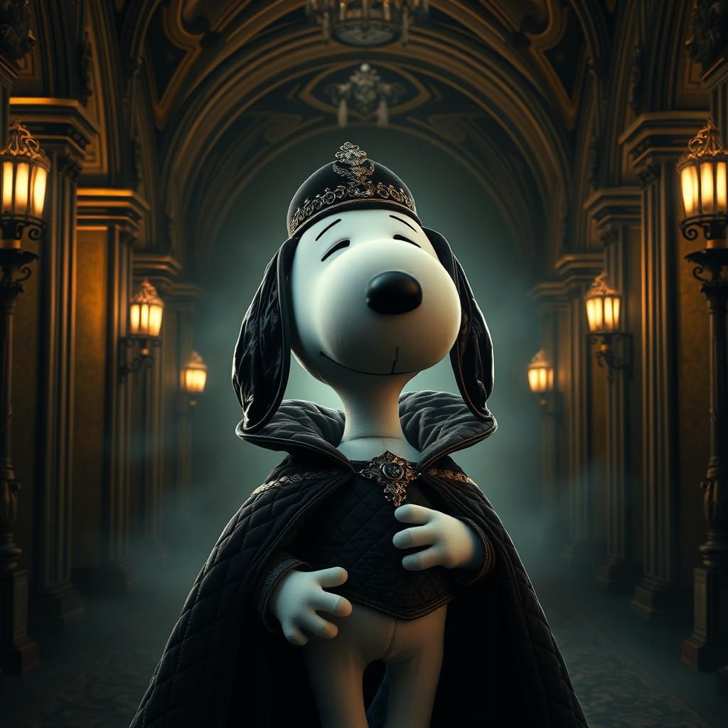 Portrait of Snoopy, gothic and baroque #02