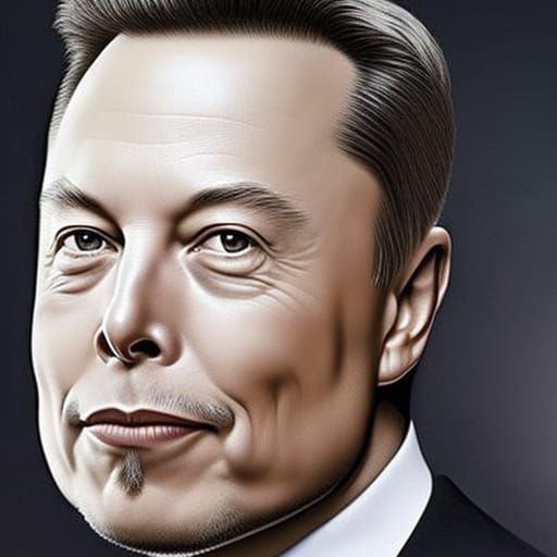 Hyper realistic beautiful insanely intricate extreme close-up of Elon Musk