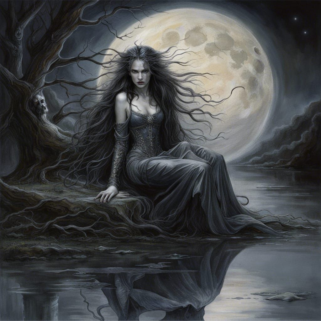 Demonic Banshee by Magic Lake in Dark Fantasy Style