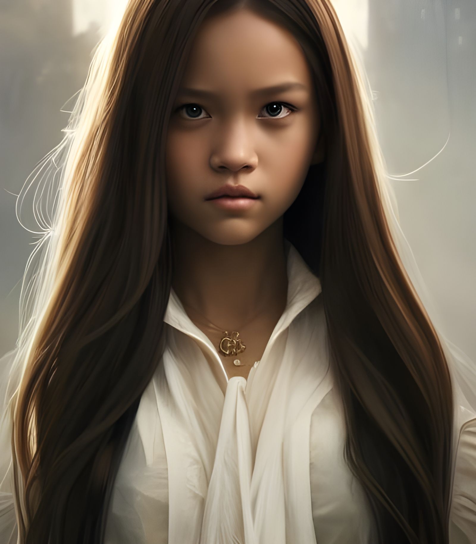 Wednesday Addams Portrait in Digital Art Style