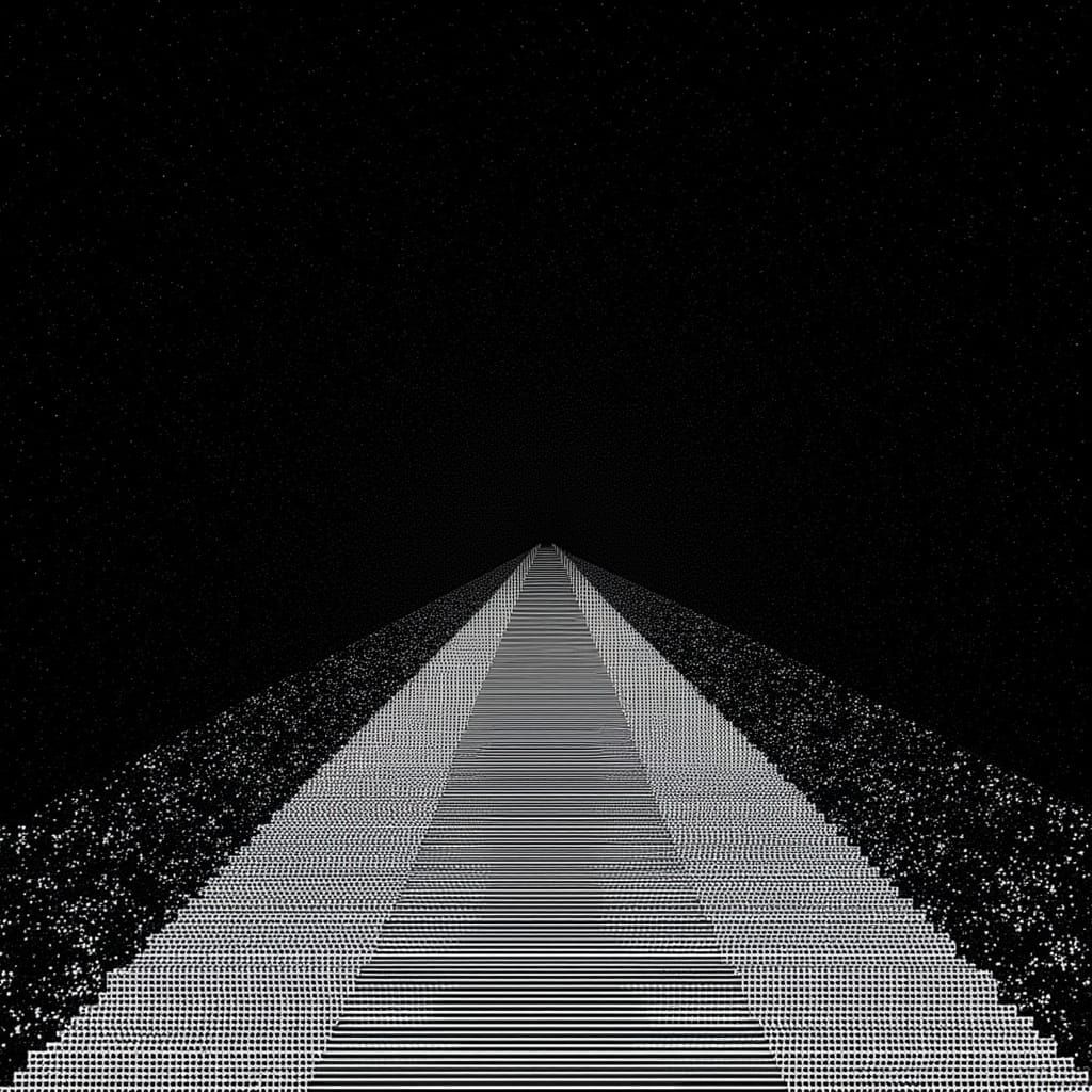 Cyberpunk Black and White Digital Art