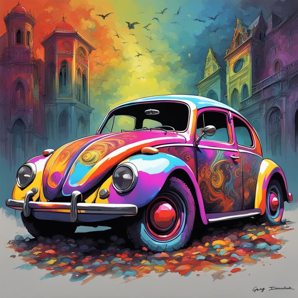 Funky Beetle in Horror Style