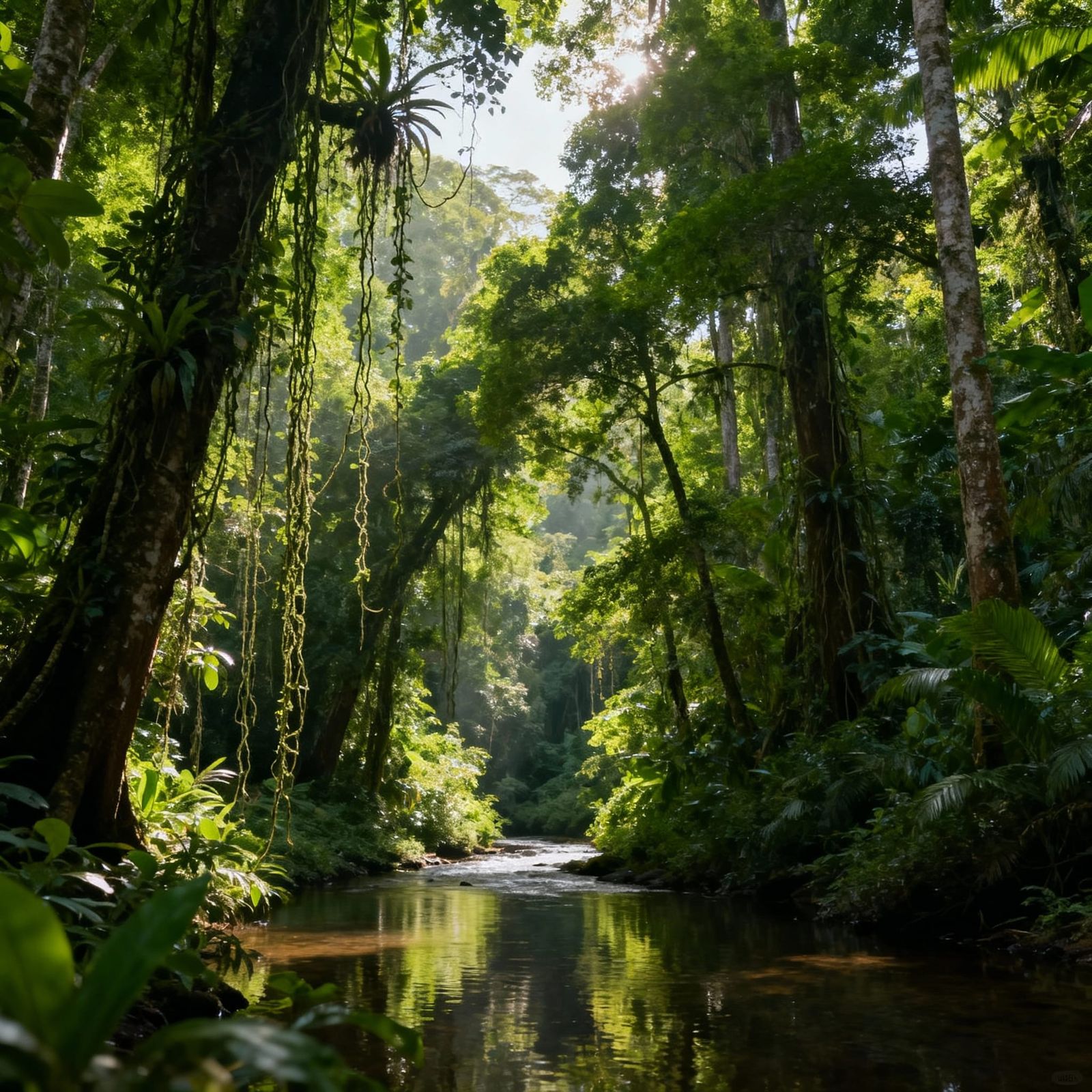 Vibrant Amazon Rainforest Canopy