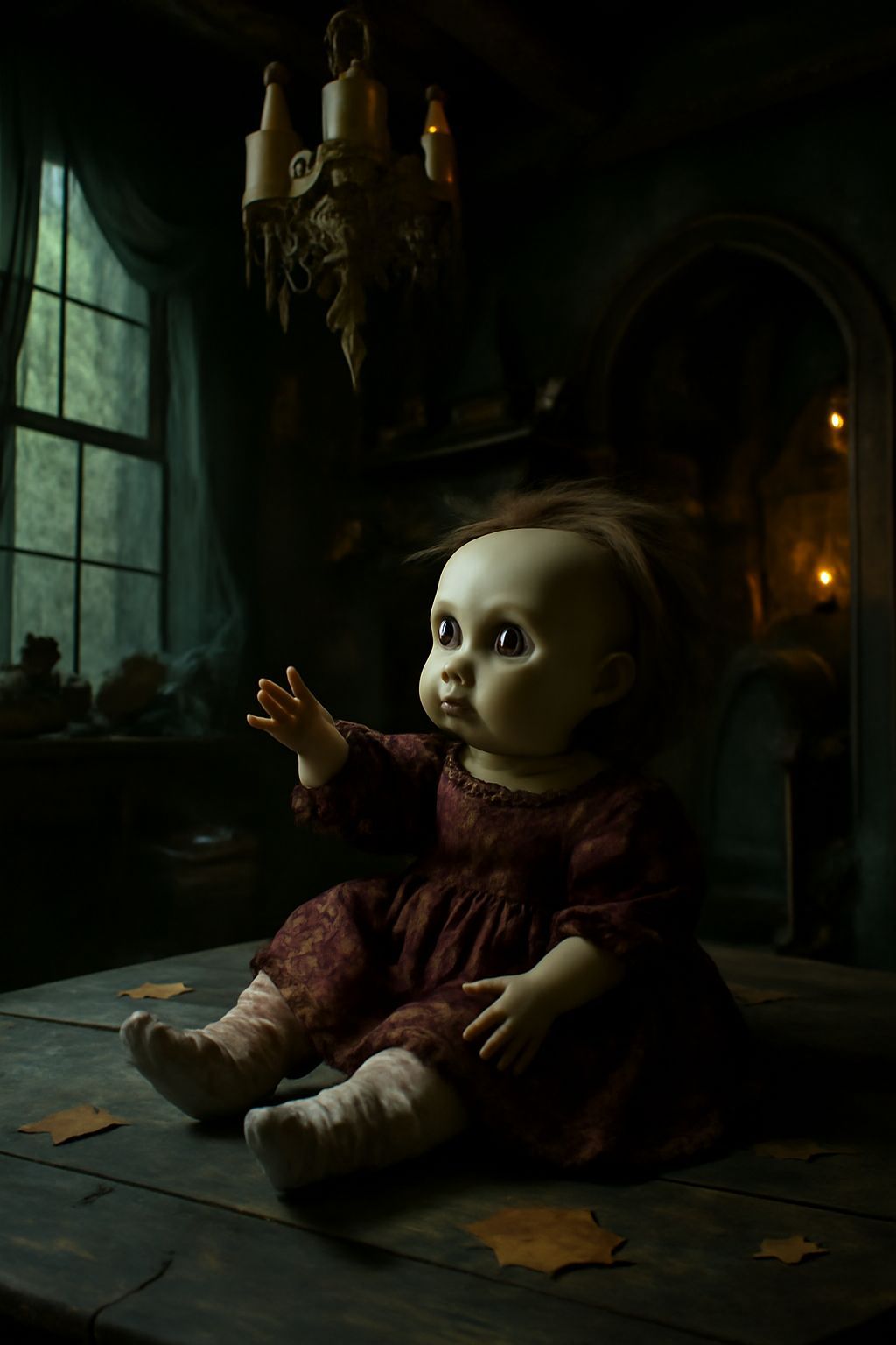 Old Doll in Witch's House: Hyperrealistic Fantasy Art