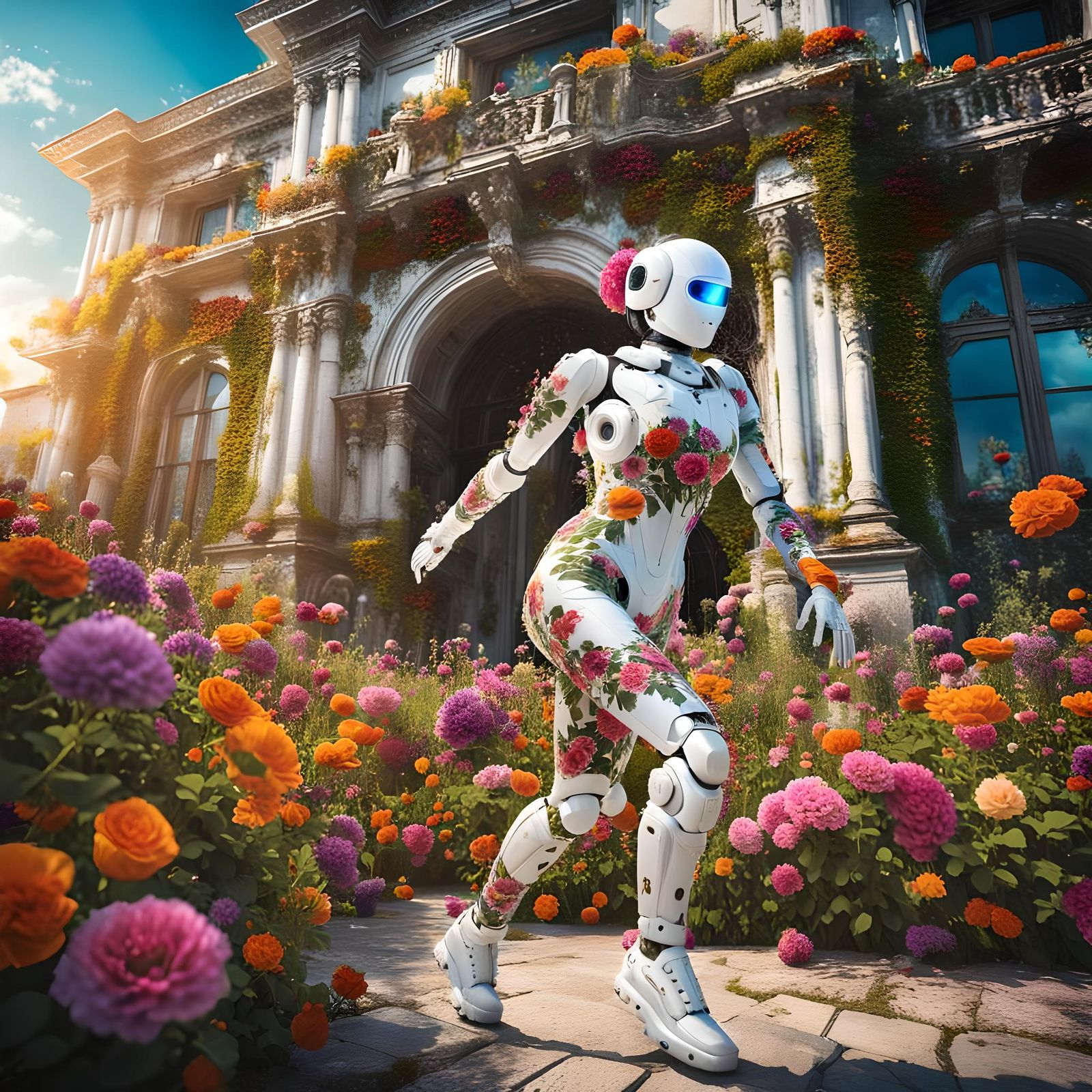 Floral Robot in Post-Apocalyptic Renaissance World