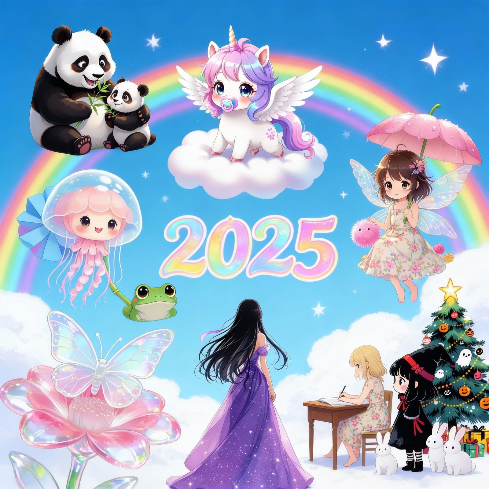 AI Art Collage of 2025 Creations