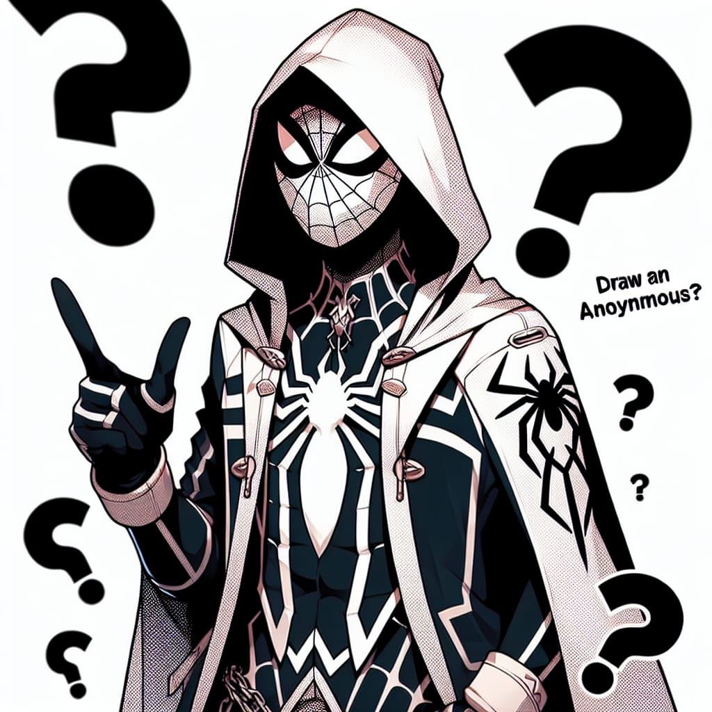 Spider-Themed Anime Character in Japanese Manga Style